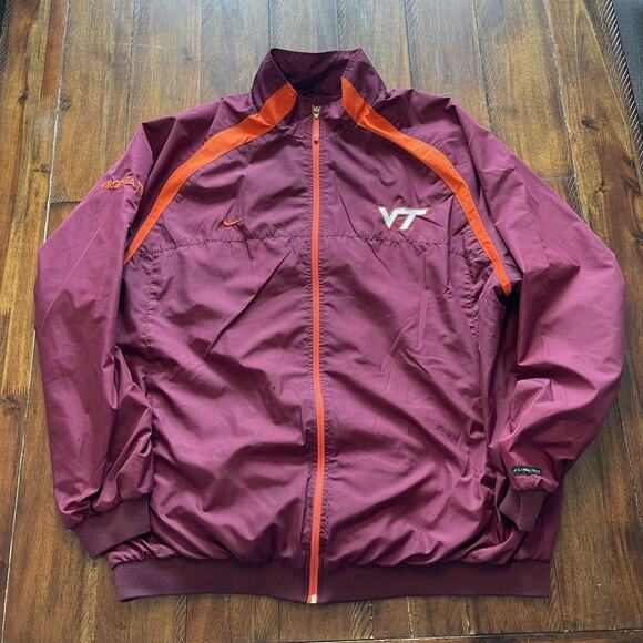 Virginia Tech Hokies Jacket Mens 2XL Maroon NCAA Football Nike Clima Fit VT XXL - Picture 3 of 14